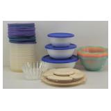 Plastic Containers w/ Lids, Fruit Serving Bowls...