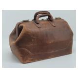 Large Leather Doctor's Bag & Contents
