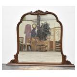Vintage Carved Wood Framed Console Mirror