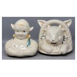 (2) Cookie Jar Lids: American Bisque Bunny in ...