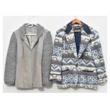 Anne Gee 20% Wool Navajo Leather Trim Jacket &