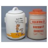 (2) Cookie Jars: McCoy Honest Mom! & Grandma's...