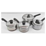 Revere Ware & Ekcoware Stainless Steel Pots & Lids