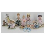 (8) Boy & Girl Figurines: 1979 Roman Praying Kids