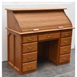 Solid Oak Classic Roll Top Desk