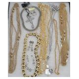 (11pc) Gold & Silver Tone Jewelry: Monet & More