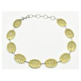 Western Oval Sunburst Concho Chain Belt