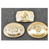 (3) Western Silversmith Belt Buckles