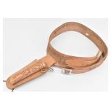 J C Higgins 1950  Tooled  Leather Gun Holster 47'