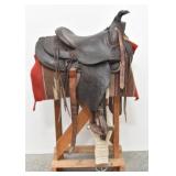 Hand-Tooled Scrollwork Working Cowboy Saddle