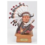 1990 Sitting Bull by R.J. Murphy w/ Wood Stand