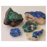 Azurite & Malachite Mineral Rock Specimens