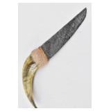 Flint Knapped Horn Handle Knife
