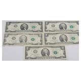 (5) 1976-2009 $2 Federal Reserve Notes