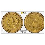 1901 Gold $2.50 Liberty Head Coin PCGS XF Detail