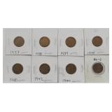 (8) 1937-1946 Lincoln Wheat Cents