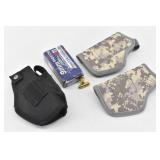 (50rd) 9mm Luger FMJ FIOCCHI Ammo & (3) Holsters