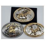 (3) Nampa Bow Chiefs Belt Buckles