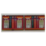 (2) Bally 777 Slot Machine Glass Top Faceplates *
