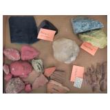 Obsidion, Soapstone & Selenite Rock Specimens