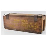 Antique Anti-Tank M1A1 Mine & Fuzes Wood Crate Box