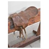 Vintage Leather Jockey Saddle