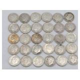 (30) 1946-1964 Roosevelt 90% Silver Dimes