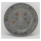 1916  Belgium Gent  Gand  Coin Plate