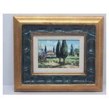 Small Original Tuscan Style Oil Painting by M Otto