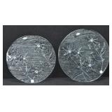 (2) Blenko Daisy Heavy Glass Platters
