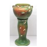 Rare Roseville Snowberry Jardiniere & Pedestal