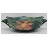 Roseville Green Clematis Console Bowl 1157-8