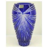 MIKASA  West Germany Cobalt Cut to Clear 9" Vase