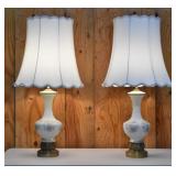 Pair Hollywood Regency Style Table Lamps