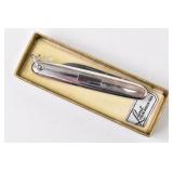 Lunt Sterling Rhodium Finish Pocket Knife 2.5" L