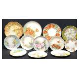 Antique Hand Painted Porcelain Plate Collection