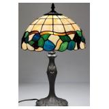 Leaded Stained Glass Tiffany Style Lamp (damaged)