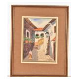 Taxco Mexico Street Village Print, by F.G Martinez