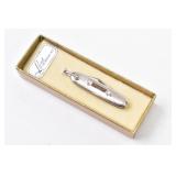 Lunt Sterling Rhodium Finish Pocket Knife 1.5" L