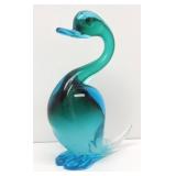 Murano Italy Md-Century Blue Art Glass Duck