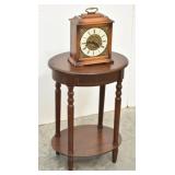 Oval Accent Table 2 Tiered Wooden, W. Haid Clock