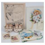 Charming Collectables:1901 Reproduction Paper Fan,