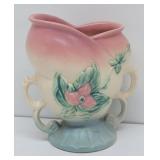 Hull Vase with Double Handle Pink Top Yellow ...