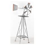 Mini Rustic Windmill Galvanized Metal