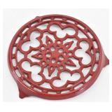 Cousances Le Creuset Red Vintage Cast Iron Trivet