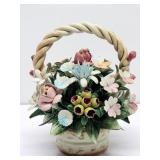 N Stilart Capodimonte 5.5" Flower Basket