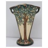 Weller Apple Tree Fan Vase Pattern 7.5"