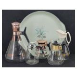 Ballerina Mist Plate,Log Cabin Syrup Dispenser