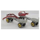 Metal Adjustable Roller Skates, Leather Straps