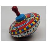 Vintage Ohio Art Metal Spinning Zebra Top